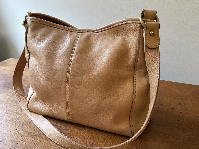 Leather handbag, tan