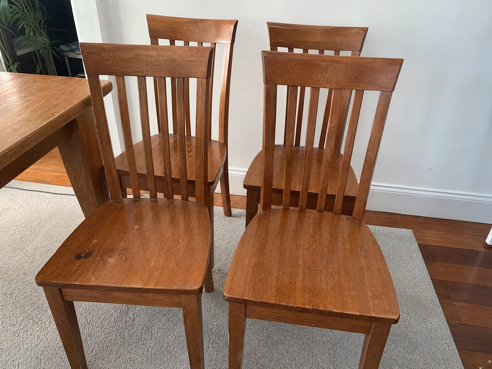 Dining chairs, set of 4