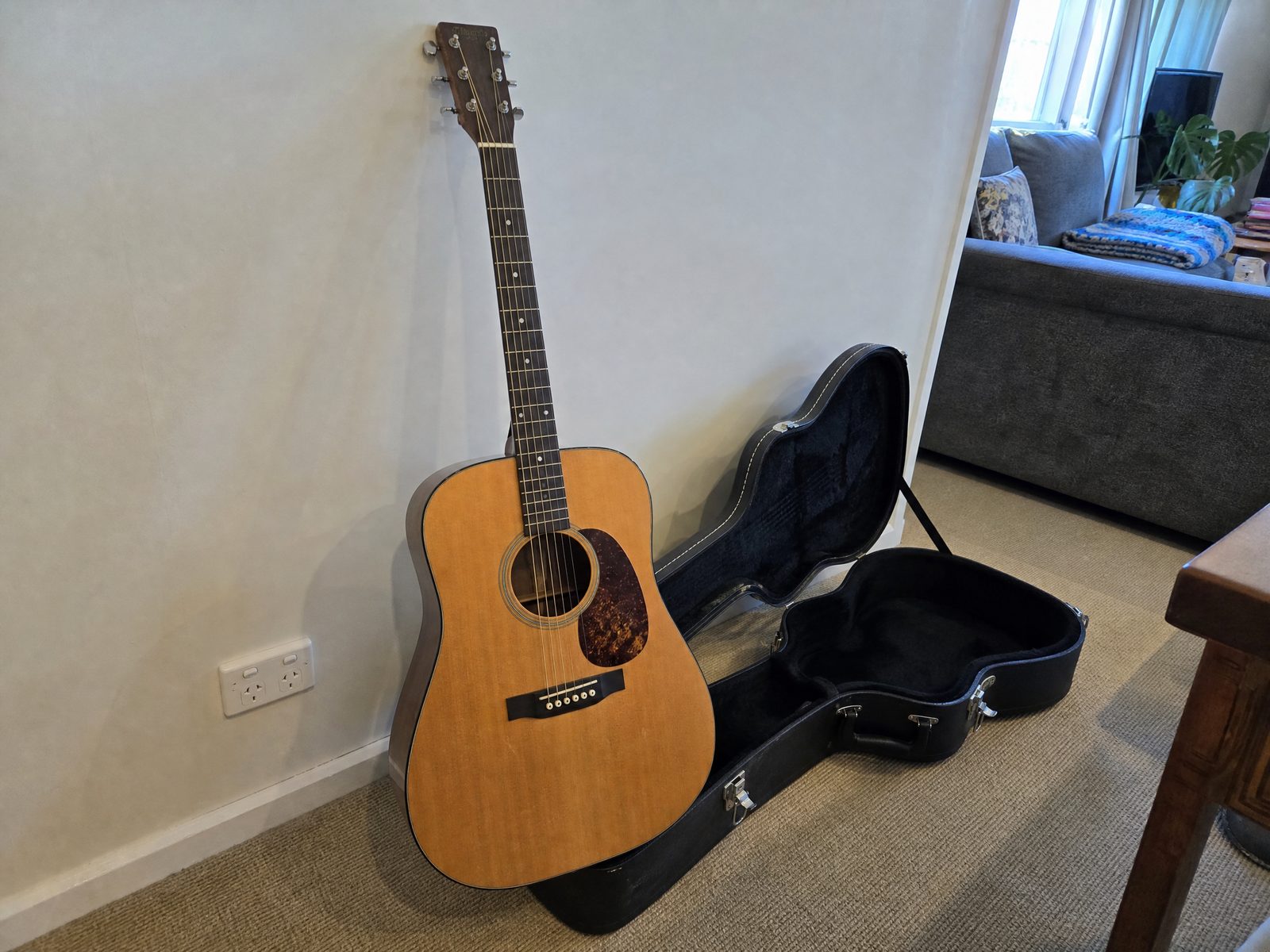 Acoustic guitar with case