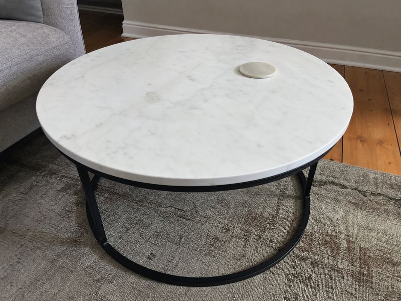 Coffee table, marble top