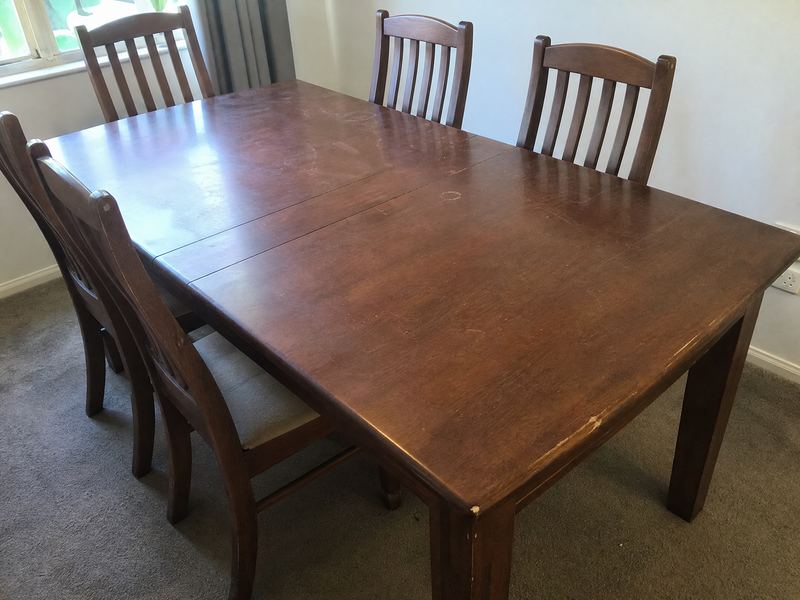 Dining set, table and 6 chairs