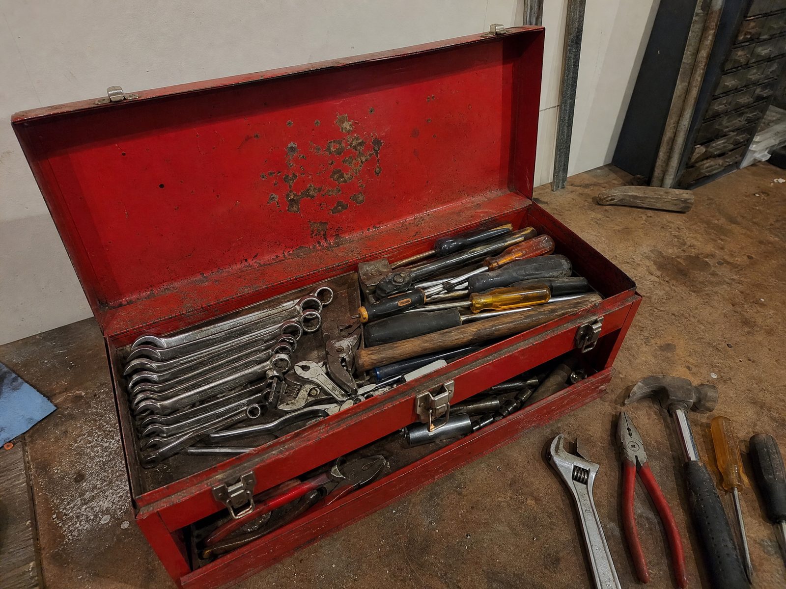 Toolbox with hand tools